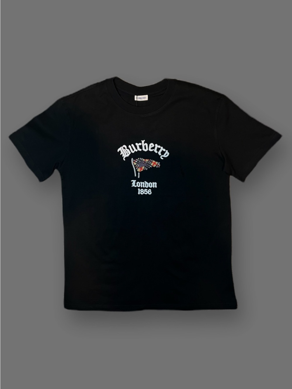 Burberry Mens Check Flag Cotton T-shirt